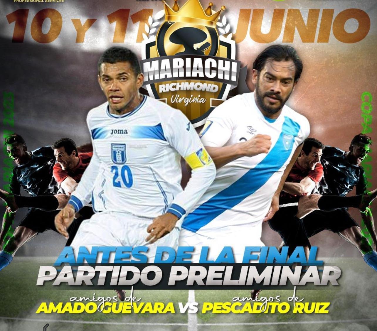 ¡Partidazo! Encuentro entre amigos de Amado Guevara y Pescadito Ruiz en Copa Mariachi 2023